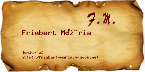 Friebert Mária névjegykártya